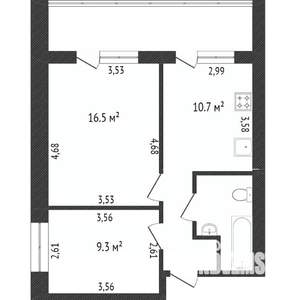 2-к квартира, вторичка, 55м2, 4/7 этаж