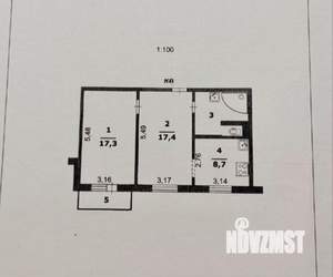 2-к квартира, вторичка, 51м2, 4/10 этаж