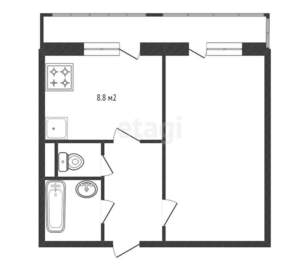 1-к квартира, вторичка, 34м2, 4/10 этаж