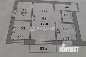 3-к квартира, вторичка, 43м2, 3/5 этаж