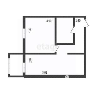 1-к квартира, вторичка, 31м2, 5/5 этаж