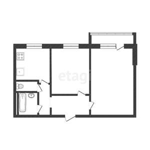 2-к квартира, вторичка, 43м2, 4/5 этаж