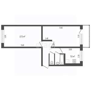 2-к квартира, вторичка, 48м2, 5/5 этаж