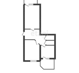 2-к квартира, вторичка, 59м2, 1/7 этаж
