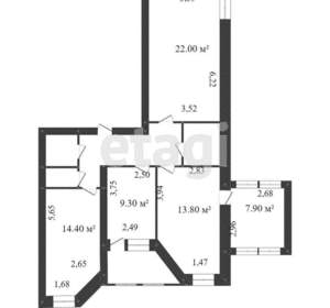 3-к квартира, вторичка, 120м2, 15/17 этаж