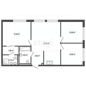 3-к квартира, вторичка, 77м2, 5/8 этаж