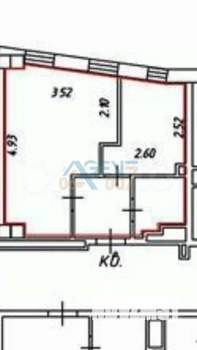 1-к квартира, вторичка, 27м2, 3/6 этаж