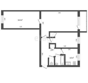3-к квартира, вторичка, 58м2, 5/5 этаж