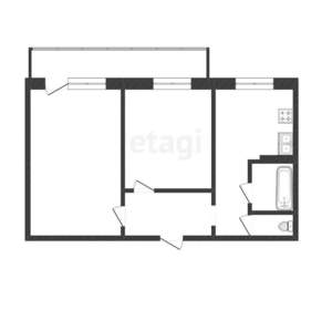 2-к квартира, вторичка, 42м2, 9/9 этаж