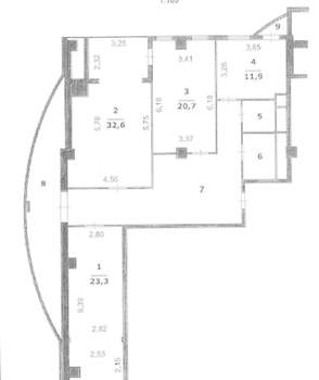 3-к квартира, вторичка, 127м2, 13/16 этаж