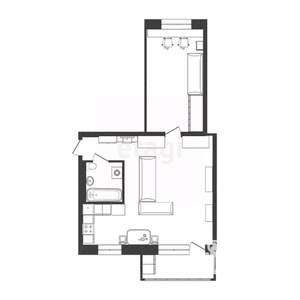 2-к квартира, вторичка, 42м2, 4/5 этаж