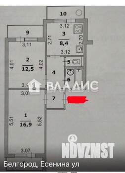 2-к квартира, вторичка, 48м2, 6/10 этаж