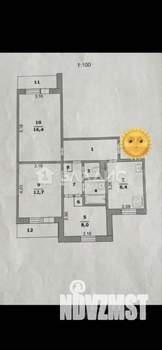 3-к квартира, вторичка, 61м2, 8/9 этаж