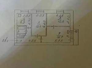3-к квартира, вторичка, 51м2, 2/5 этаж