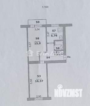 2-к квартира, вторичка, 48м2, 5/5 этаж