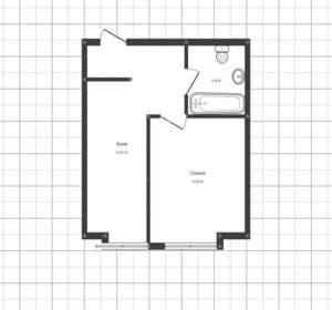 1-к квартира, вторичка, 33м2, 11/16 этаж