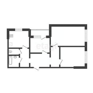 3-к квартира, вторичка, 65м2, 6/10 этаж