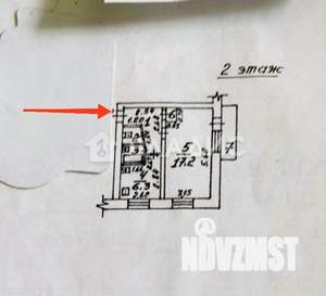 1-к квартира, вторичка, 32м2, 2/5 этаж