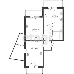 2-к квартира, вторичка, 49м2, 5/10 этаж
