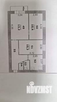 3-к квартира, вторичка, 51м2, 5/5 этаж