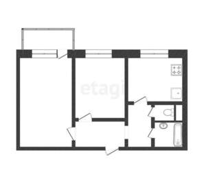 2-к квартира, вторичка, 52м2, 9/10 этаж