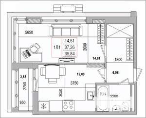 1-к квартира, вторичка, 40м2, 16/16 этаж