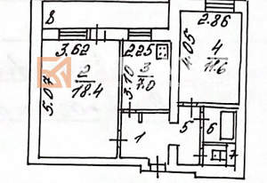 2-к квартира, вторичка, 48м2, 2/10 этаж