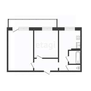 2-к квартира, вторичка, 42м2, 9/9 этаж