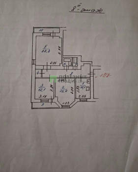3-к квартира, вторичка, 85м2, 8/14 этаж