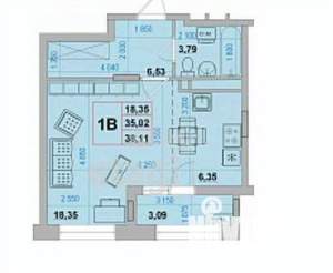 Студия квартира, вторичка, 37м2, 7/15 этаж