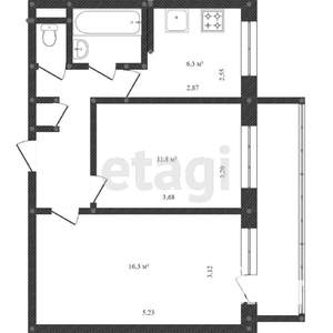 2-к квартира, вторичка, 44м2, 4/9 этаж