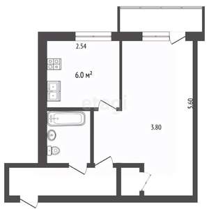 1-к квартира, вторичка, 32м2, 4/5 этаж