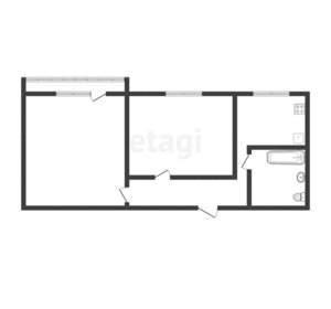 2-к квартира, вторичка, 49м2, 2/5 этаж