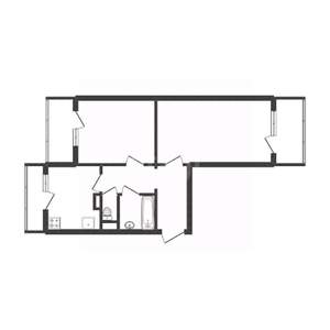 2-к квартира, вторичка, 51м2, 2/10 этаж