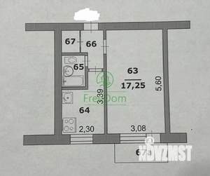 1-к квартира, вторичка, 30м2, 3/5 этаж
