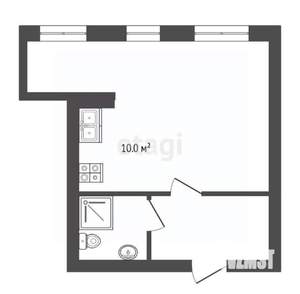 Студия квартира, вторичка, 27м2, 4/5 этаж