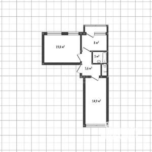 2-к квартира, вторичка, 53м2, 4/5 этаж