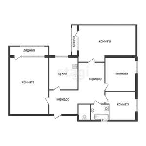 4-к квартира, вторичка, 93м2, 4/9 этаж
