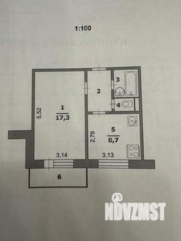 1-к квартира, вторичка, 34м2, 9/9 этаж