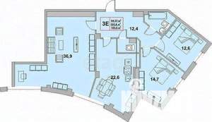 3-к квартира, вторичка, 106м2, 2/9 этаж