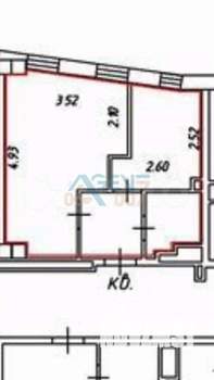 1-к квартира, вторичка, 27м2, 3/6 этаж