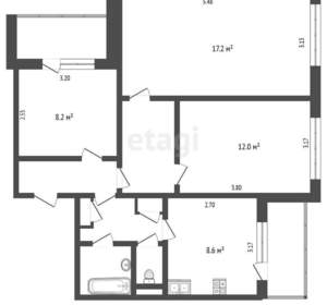 3-к квартира, вторичка, 63м2, 5/10 этаж