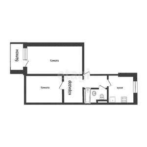 2-к квартира, вторичка, 42м2, 2/4 этаж