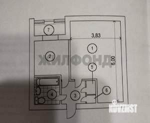 1-к квартира, вторичка, 37м2, 1/9 этаж