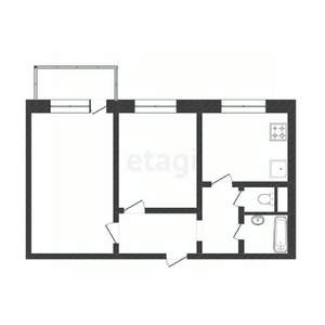 2-к квартира, вторичка, 52м2, 9/10 этаж