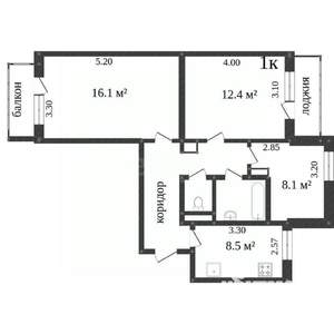 3-к квартира, вторичка, 60м2, 6/9 этаж