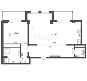 2-к квартира, вторичка, 89м2, 7/14 этаж