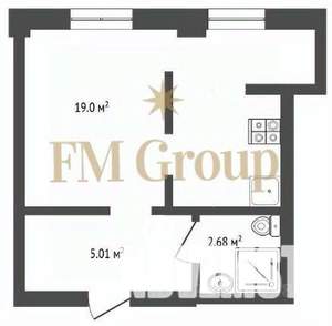 Студия квартира, вторичка, 28м2, 4/4 этаж