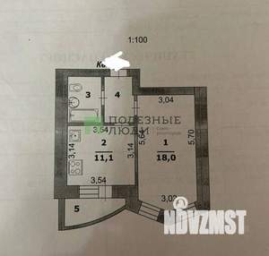1-к квартира, вторичка, 38м2, 2/5 этаж