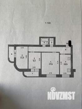 3-к квартира, вторичка, 64м2, 2/5 этаж